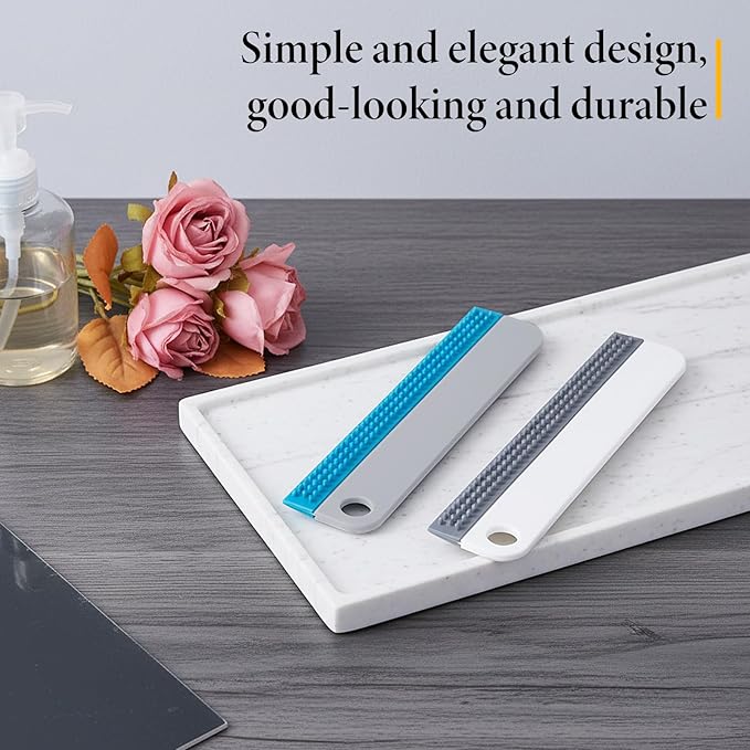 2 Pcs Mini Soft Rubber Mirror Squeegee Window Scrubber Scraper for Shower Glass Doors Cleaning Squeegee Tool Car Windows Windshield Mirror Tile Cleaner
