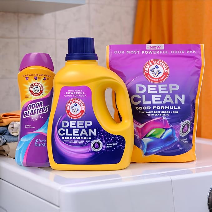 ARM & HAMMER Deep Clean Odor Formula, Liquid Laundry Detergent, 102 fl oz, 68 Loads