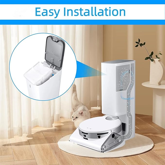 Dust Bags Replacement VCA-RDB95 for SAMSUNG Jet Bot AI+ / Jet Bot+ / Bespoke Jet Bot Combo AI Vacuum Clean Station, Jet Bot Vacuum Dust Bag Accessories Parts 8 Pack