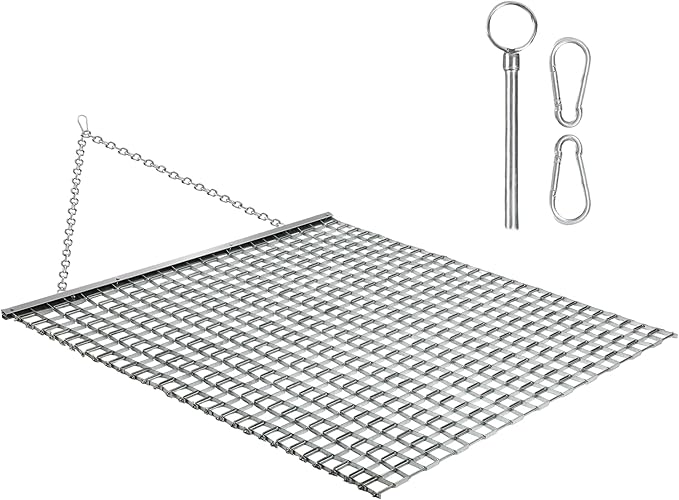 Rengue ATV/UTV 4 x 4 Feet Baseball Field Drag, Lawn Leveling Steel Mesh Heavy Duty Surface Leveling Mat for Manual or Vehicle Driveway Farm Garden Football Field