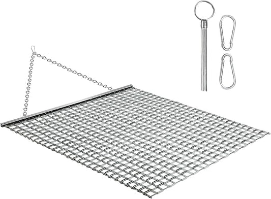 Rengue ATV/UTV 4 x 4 Feet Baseball Field Drag, Lawn Leveling Steel Mesh Heavy Duty Surface Leveling Mat for Manual or Vehicle Driveway Farm Garden Football Field
