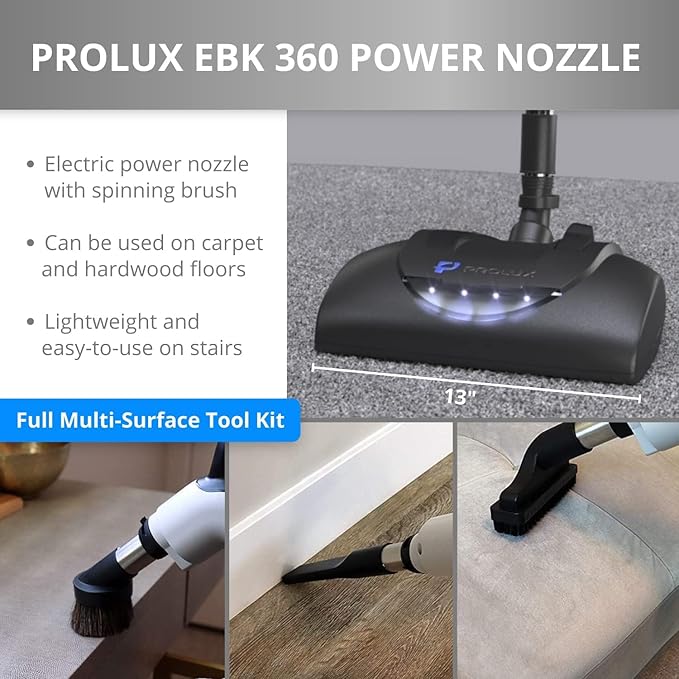 Prolux CV12000 Red Central Vacuum Cleaner Unit System Electric Hose Power Nozzle Kit 25 Year Warranty and HEPA Filtation System