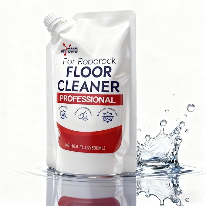 Floor Cleaning Solution 1 bags Refill, Fresh Scent, Compatible with Roborock Series & All Robot Vacuums, Eco-Safe, Streak-Free Formula for Hard Floors, Pet & Kid Friendly