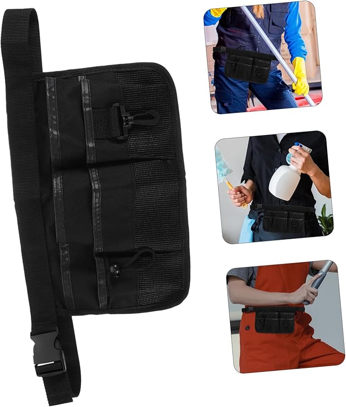 Garden Tool Fanny Pack with Reflective Stripe Adjustable Waist Tool Pouch for Gardening Cleaning and Utility Work 13.38X9.25X9.25 Inch