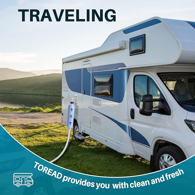 TOREAD Garden Hose Filter for Filling Hot Tub, Spa, Pool, Reduces Chlorine, Heavy Metals, Hard Water, Hose End Prefilter Fits Any Standard 3/4" Garden Hose Thread, Up to 8,000 Gallons, 1 Pack (1)