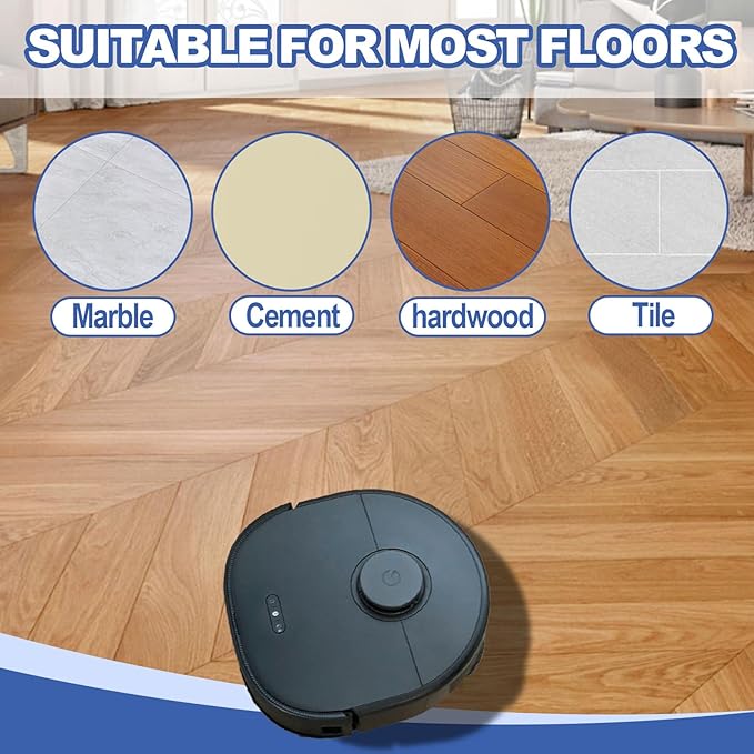 8 Pack Reusable Replacement mop Cloths Compatible with Eufy X10 Pro and eufy X9 Pro Omni Robot Vacuum Cleaner for Efficient Floor Cleaning