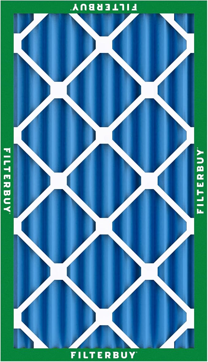 Filterbuy 12x24x4 Air Filter MERV 13 Optimal Smoke & Allergy Defense (6-Pack), Electrostatic Pleated HVAC AC Furnace Filters Replacement, Made in USA (Actual Size: 11.50 x 23.38 x 3.63)