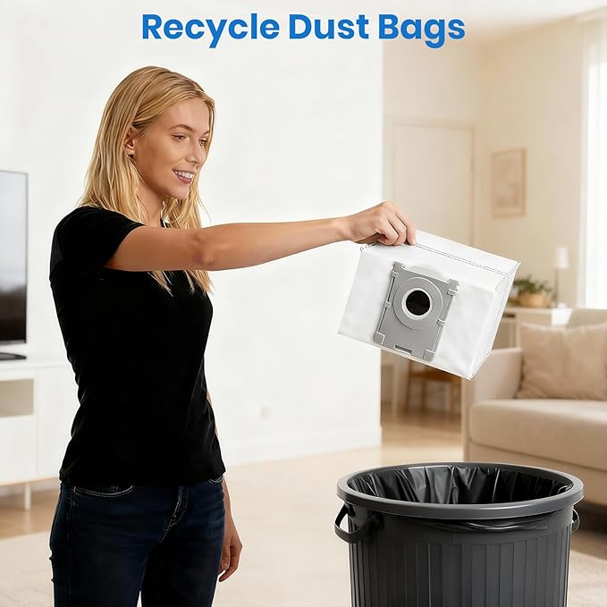 16 Pack X11 Dust Bags Compatible with ECOVACS DEEBOT X11 Pro Omni/X11/X11 Pro Robot Vacuum Reusable Dust Bags 2L Large Capacity Heavy Duty Bags for Home Vacuum