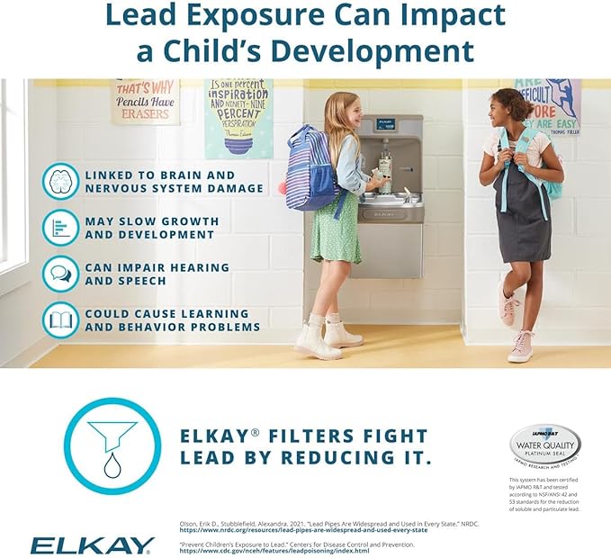 Elkay Genuine WaterSentry 51299C Lead + Microplastics NSF/ANSI Certified Filter (Coolers & Fountains)
