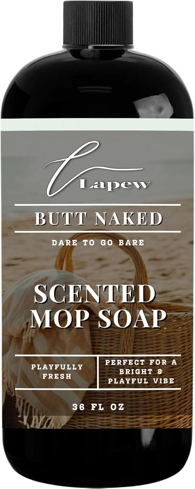 Luxury Floor Cleaner, Scented Mop Soap Concentrate | Hard Floor Cleaner for Tile, Vinyl, Laminate, LVP & Sealed Hardwood | Low-Foam, Streak-Free | 36 oz | Butt Naked