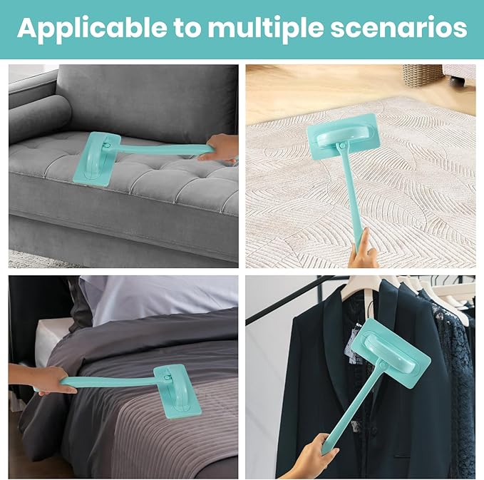 Window Screen Cleaner & Track Cleaning Kit – Mesh Screen Cleaning Brush + 3 Groove Brushes & 6 Replacement Cleaning Cloths – 14.8″ Detachable Long-Reach Handle, Wet & Dry Dual-Use