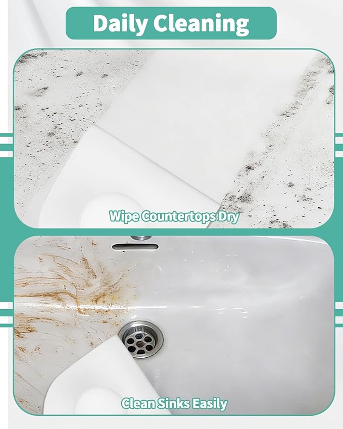 Silicone Shower Squeegee for Glass Doors, Multi-Purpose Squeegee for Shower Glass, Windows, Mirrors, Countertops, 2-in-1 Shower Squeegee with Suction Cup