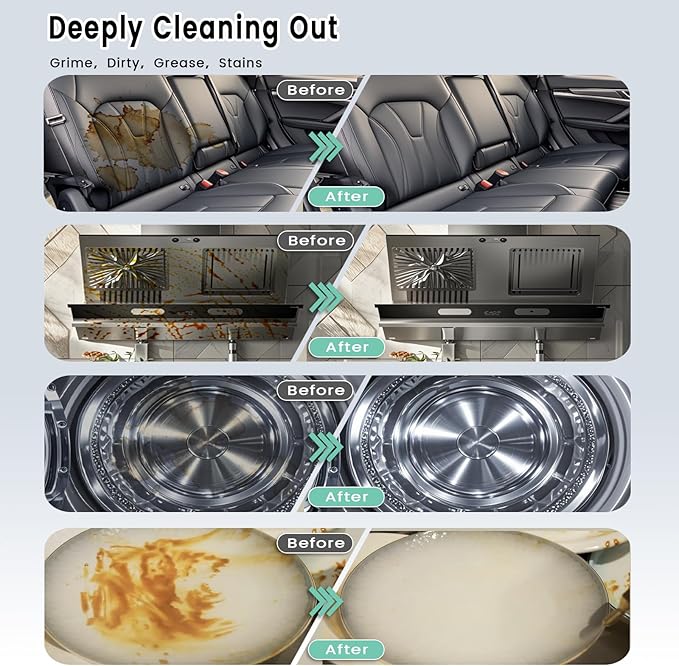 2500W Handheld Steam Cleaner,Portable Car Steamer For Auto Detailing,High-Temperature and Pressure Steam Cleaner For Home, Steam Cleaning Machine for Furniture,Kitchen,Grout,Floor,Tile (5-Red)