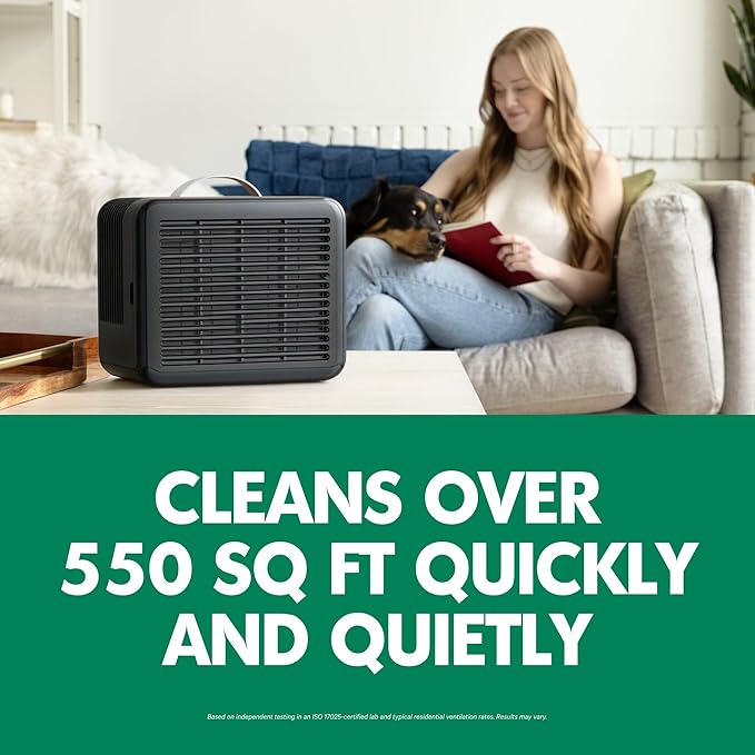 PuroAir 100i HEPA Air Purifiers for Home Pets - Covers Up To 550 Sq Ft - Filters Up To 99.9% of Pollutants, Smoke, Pollen, Dust - Quiet HEPA Air Filter - Air Purifiers for Bedroom (2 Pack)