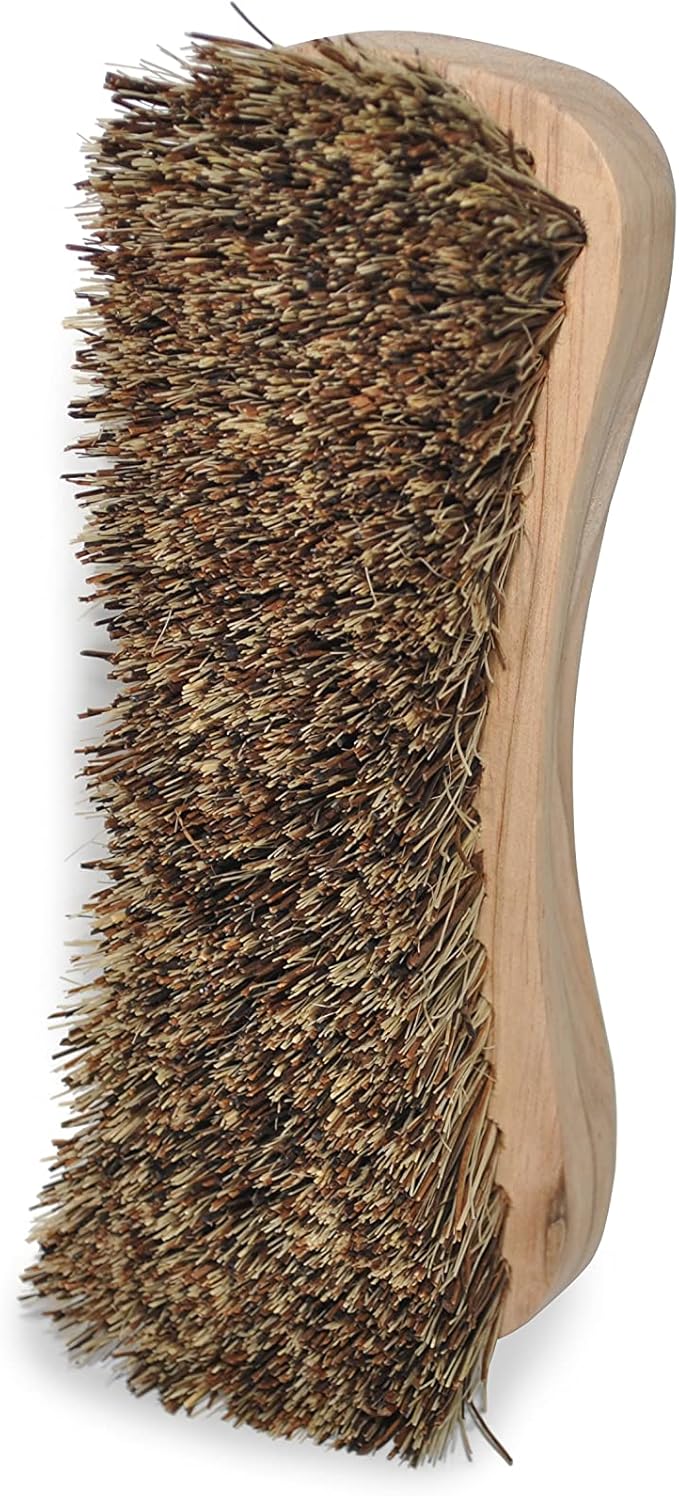 All-Natural Wooden Scrub Brush | Wooden Handle | Palmyra Bristle Brush for Cleaning | Eco Friendly Cleaning Products | Pack of 12