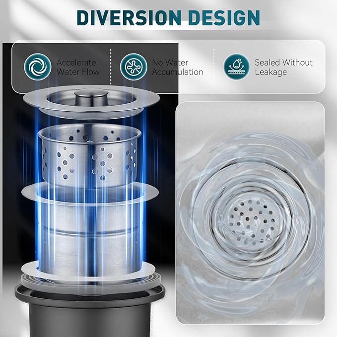 Commercial Floor Mop Sink，Stainless Steel Mop Service Basin，Floor Mount Mop Sink,Vertical industrial Sinks for balconies laundry rooms industries Restaurants (31.49”×16.1”×21.6” inch)