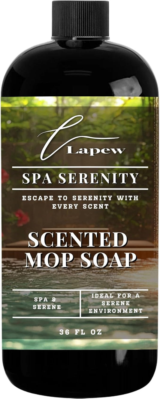 Luxury Floor Cleaner, Scented Mop Soap Concentrate | Hard Floor Cleaner for Tile, Vinyl, Laminate, LVP & Sealed Hardwood | Low-Foam, Streak-Free | 36 oz | Spa Serenity