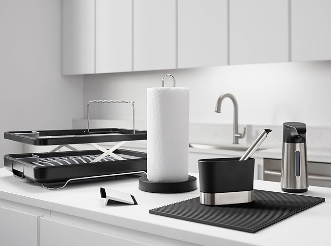 Kohler K-8624-0 Kitchen Pot and Pan Dish Scraper, Silicone and Nylon, Heat Resistant, White and Charcoal, One Size