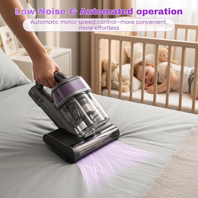 Stillstorm Mattress Vacuum Cleaner 16KPA Mattress Cleaner uv Sanitizing, Handheld Vacuums Corded with Large-Capacity for Bed, Sofa, Carpet 140°F Hot Air Multi-Function Dual-Display Digital Readout