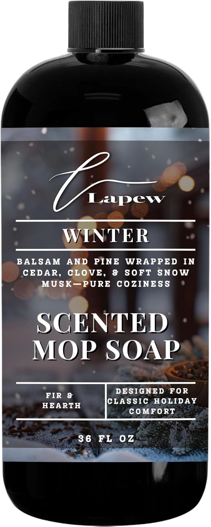 Luxury Floor Cleaner, Scented Mop Soap Concentrate | Hard Floor Cleaner for Tile, Vinyl, Laminate, LVP & Sealed Hardwood | Low-Foam, Streak-Free | 36 oz | Winter