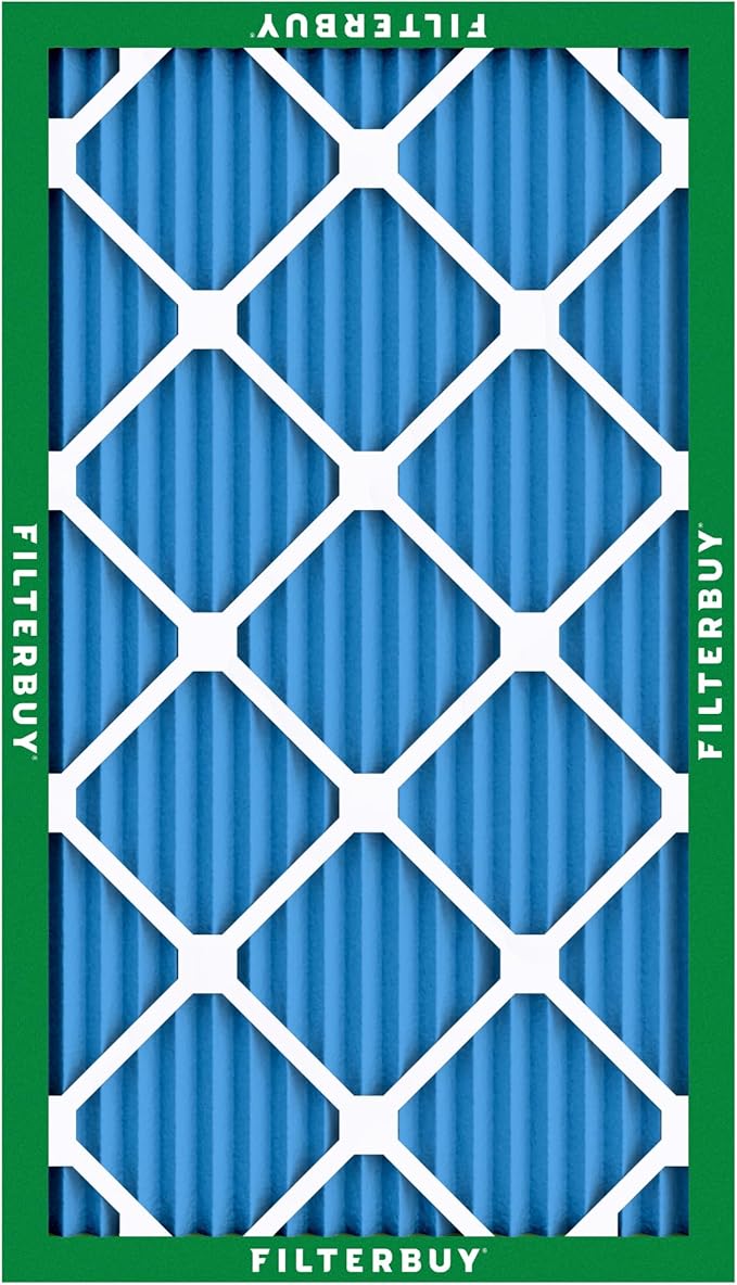 Filterbuy 14x30x1 Air Filter MERV 13 Optimal Smoke & Allergy Defense (6-Pack), Electrostatic Pleated HVAC AC Furnace Filters Replacement, Made in USA (Actual Size: 13.88 x 29.88 x 0.75)