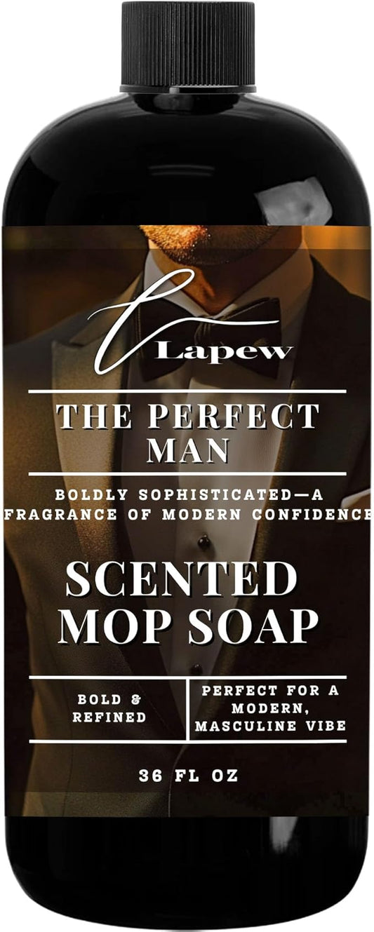 Luxury Floor Cleaner, Scented Mop Soap Concentrate | Hard Floor Cleaner for Tile, Vinyl, Laminate, LVP & Sealed Hardwood | Low-Foam, Streak-Free | 36 oz | The Perfect Man