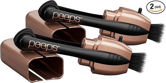 CarbonKlean Peeps Eyeglass Lens Cleaner - Efficient and Durable Carbon Microfiber Technology - Exclusively Used by NASA - 500 Uses (Rose Gold, 2 Pack)
