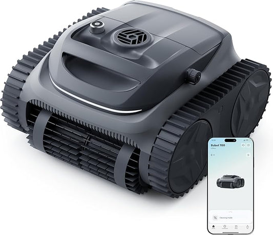 Bubot 700 Cordless Pool Vacuum, Robotic Pool Cleaner with Superior Suction, Smart Navigation, APP Control, Wall/Waterline Cleaning, 210-Min Runtime for Inground Pools up to 861 Sq.Ft (Space Grey)