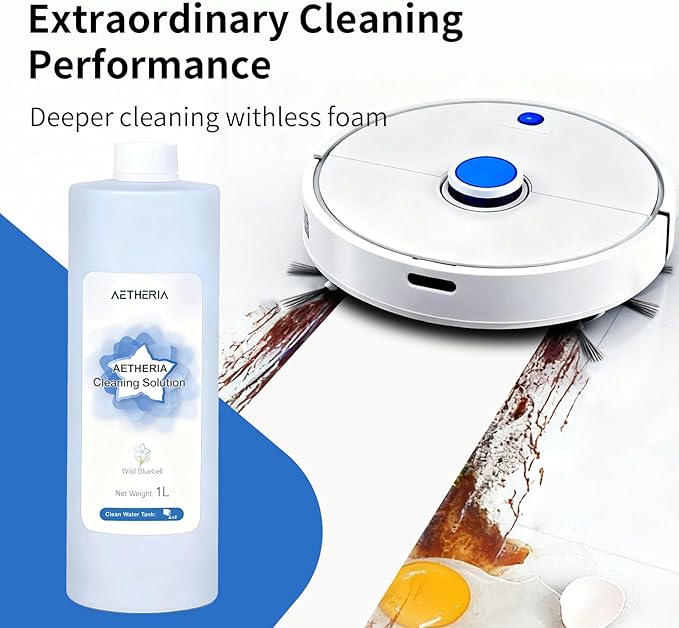 Multi-Surface Floor Cleaning Solution for ECOVACS DEEBOT X11/X9/X8/X5/X2/X1/T80/T50/T30/T20/T10/N30/N20/Series and all other Robot Vacuum Cleaners,Deep Cleans for Multiple Hard Floors,1L（1 Bottle）