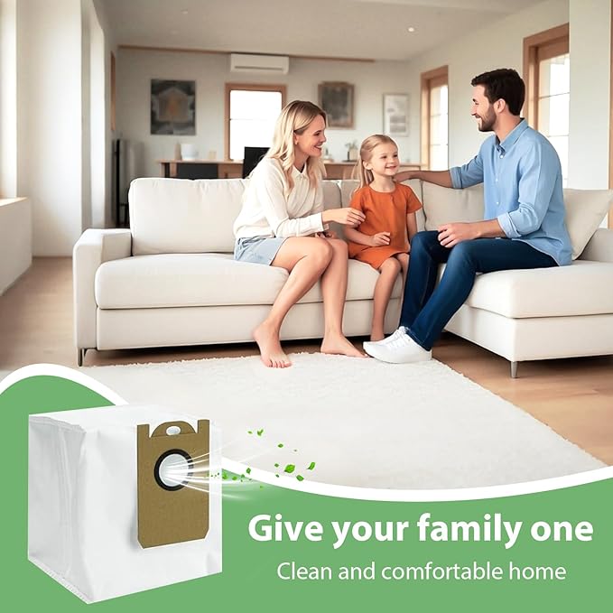 10 Pack Dust Bag Replacement Parts Fit for Laresar L6 Pro,Laresar L6 Nex, AIRROBO T10+,Honiture Q6 Pro, Neabot NOMO N2 Vacuum Cleaner