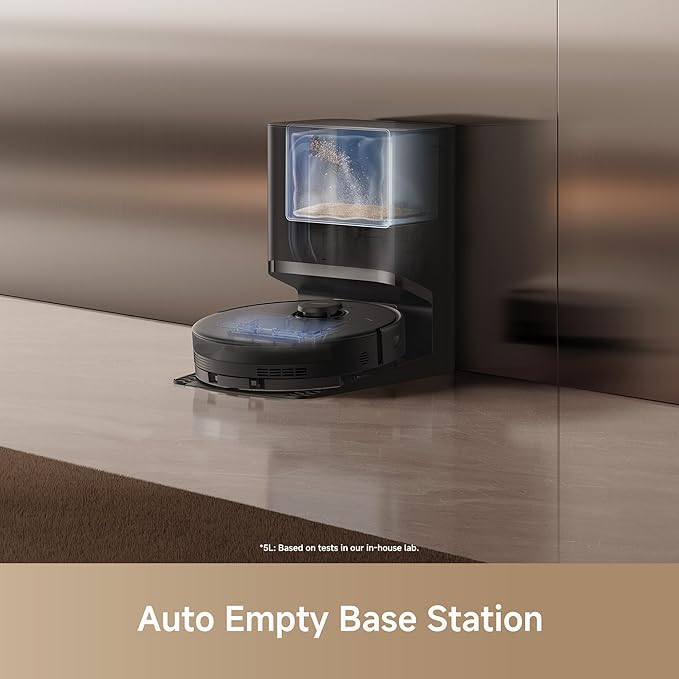 Mova E30 Pro Plus Robot Vacuum, 19000Pa Suction, DuoRoller Brush Anti-Tangle, Self-Emptying 90-Day Hands-Free, Extendable Side Brush for Edge Cleaning, App & Voice Control