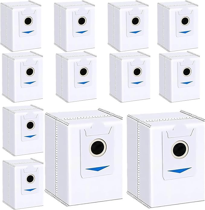 Vacuum Bags Compatible with ECOVACS DEEBOT X2 Omni/ X2/ X2 PRO/ DEX86/T30S / T30S PRO/X5 Robot Vacuum Cleaner - Disposable Replacement Dust Bags（12Pack)