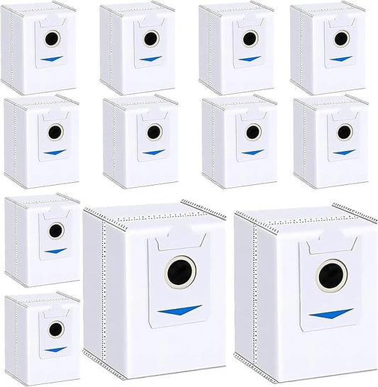 Vacuum Bags Compatible with ECOVACS DEEBOT X2 Omni/ X2/ X2 PRO/ DEX86/T30S / T30S PRO/X5 Robot Vacuum Cleaner - Disposable Replacement Dust Bags（12Pack)
