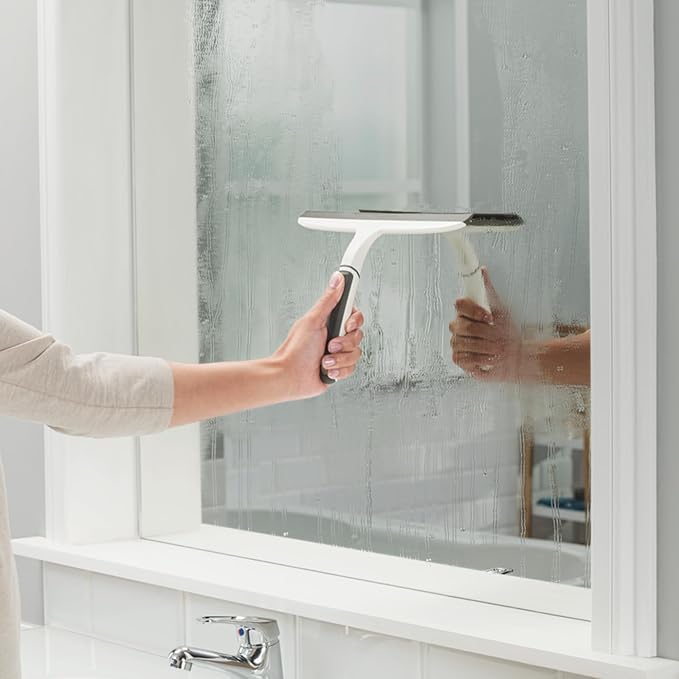 Scotch-Brite, All-Purpose 10 Inch Dual Blade Streak-Free Squeegee, Safe on Mirrors, Glass Shower Doors, Windows, Sinks and More