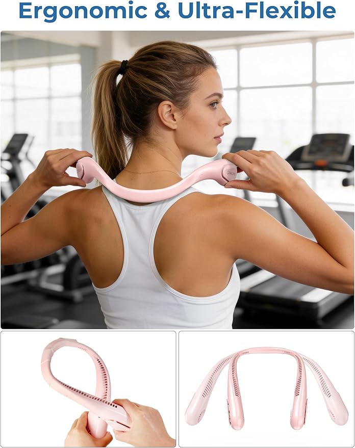 Portable Bladeless Neck Fan, Birthday Gifts for Girl Boy Mom Dad, Father‘s & Mother’s Day Gifts, Wearable Cooling Fan Rechargeable for Camping Travel Beach Golf Cruise Essentials 2026 New