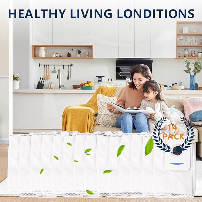 14Pcs Dust Bags Replacement for Ecovacs T30S(Not Combo) X2/X2 Pro/X2 Omni/X5 Omni Robot Vacuum Cleaner, 3L Large Capacity Disposable Replacement Bags