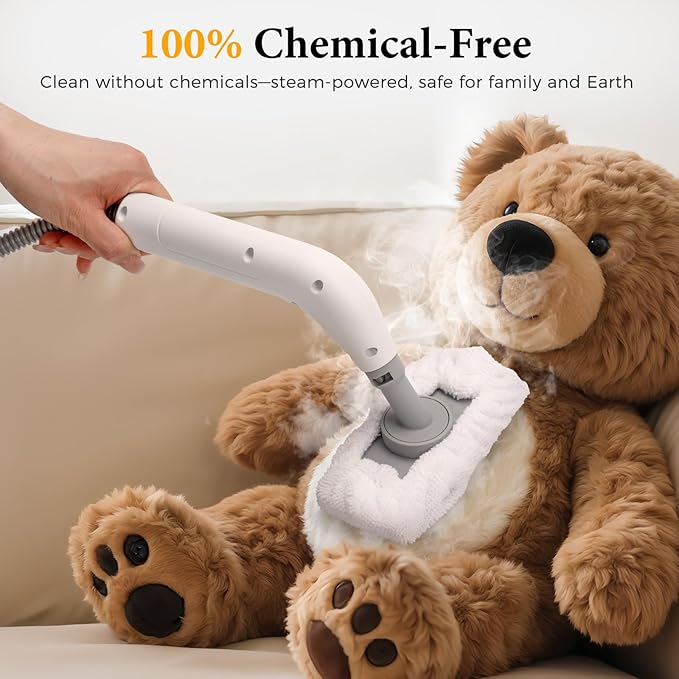 Steam Cleaner for Home, All-in-One Kit Handheld Steamer for Cleaning, 15s Heat-Up, Steam Adjustable, Suitable for Tile, Grout, Window, Bathroom, Kitchen, Fabric