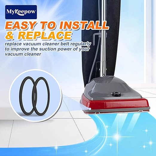 4 Pack Vacuum Belts for Sanitaire Commercial Upright SC679, Round Belt for Eureka Vacuum Cleaner,Replace Parts 30563B, 30563A