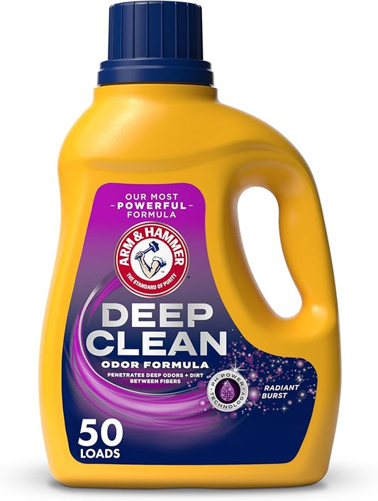 ARM & HAMMER™ Deep Clean Odor Formula Liquid Laundry Detergent, Radiant Burst Scent, 75 Fl Oz, 50 Loads