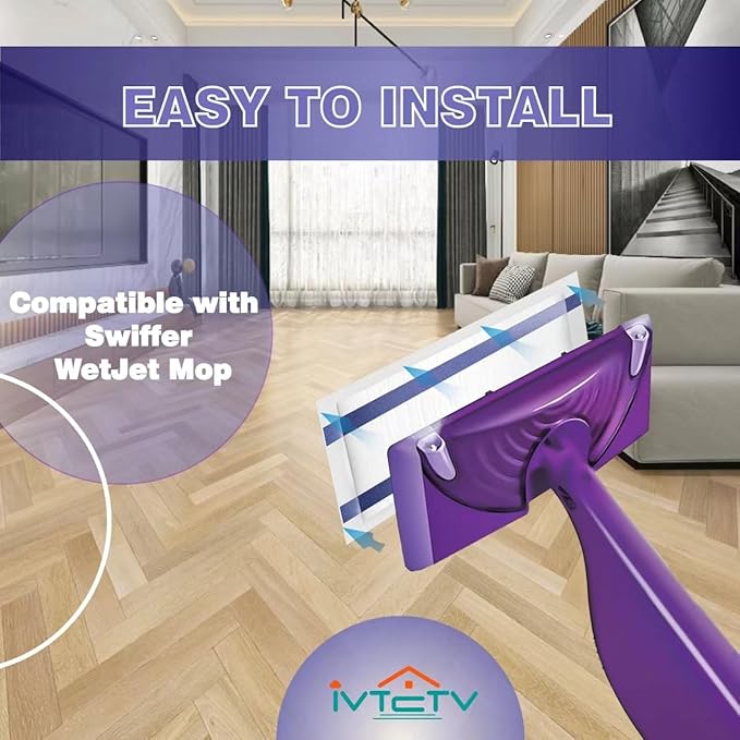 20-Pack Mopping Pad Refills Compatible with Swiffer WetJet Mop, Disposable Multi-Surface Cleaning Pads for Hardwood Floors and Other Surfaces