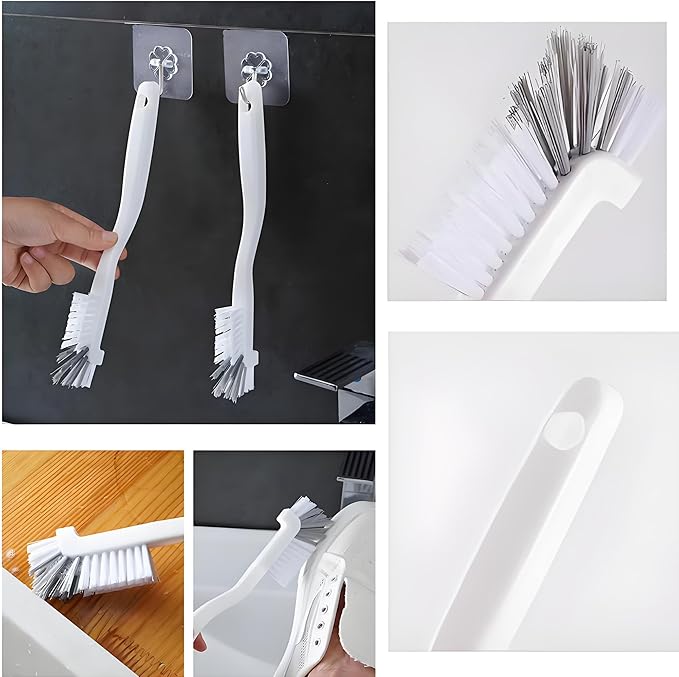 12Pcs Crevice Cleaning Brush Set, Hard Bristle Cleaning Supplies for Kitchen, Bathroom, Corner, Grout, Sink, Cup, Teapot, Bottle, Blender