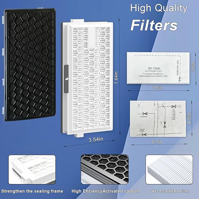 Pymin Upgraded 3 Packs HEPA Replacement Filters Compatible with Miele AirClean SF-HA 50 Filter for Vacuum Model S4, S5, S6, S8, S8000, S8999, S6000, S6999, S5000, S5999, S4000, S4999, Complete C2 & C3