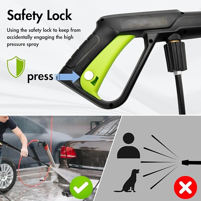 Pressure Washer with 4 Nozzles and Foam Cannon for Driveways, Cars, Fences,Patios