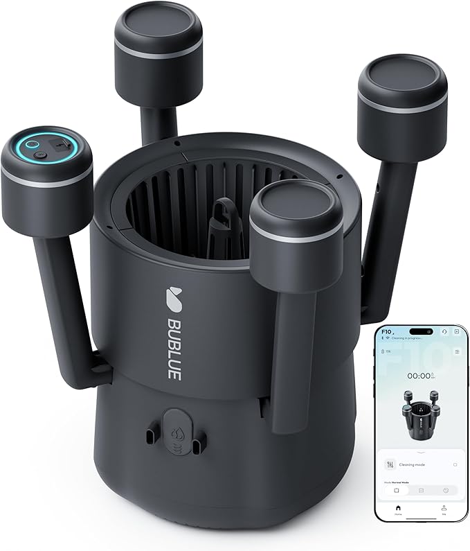 F10 Robotic Surface Skimmer, Pool Cleaner with Powerful Suction, Dual Motor, 5L Filter, Dual Cleaning Modes, Smart App Control, One-Tap Docking, LED, AI Navigation, for Pools up to 538 Sq.Ft.