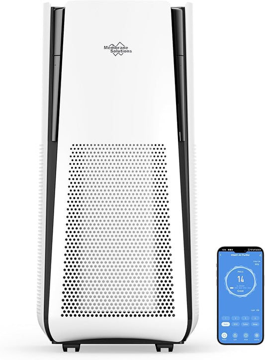 Membrane Solutions Air Purifiers for Home Large Room up to 3027 Ft² in 1 Hr With Smart WiFi & Alexa, ECO &AUTO Mode, 21dB Quiet Air Cleaner Removes Pet Dander Odors Allergies Dust Pollen, MS601