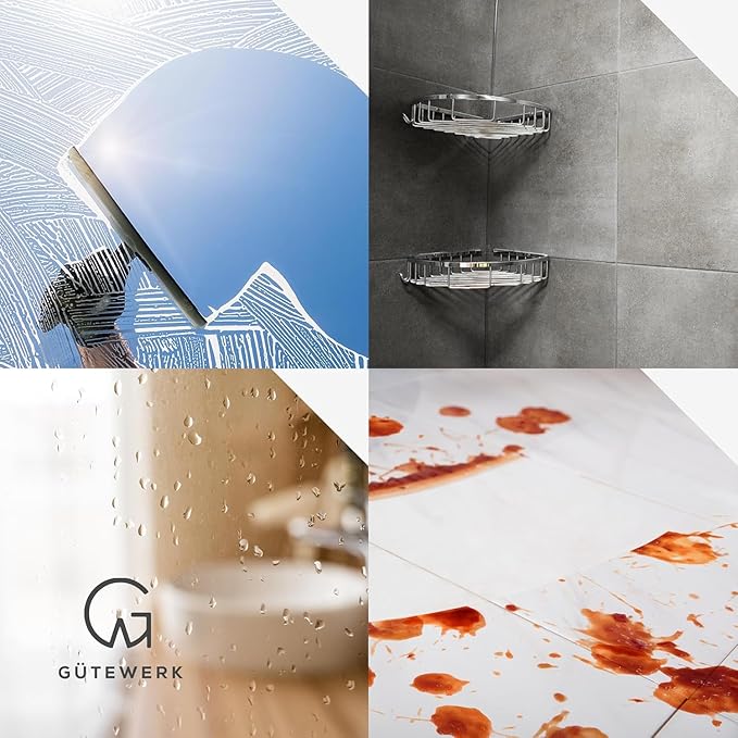 GÜTEWERK 2× Microfibre Cloths – Accessory for 11" Squeegee – Lint-Free, Streak-Free Cleaning for Car, Home, Kitchen, Windows & Glass – Cloths Only, Squeegee NOT Included