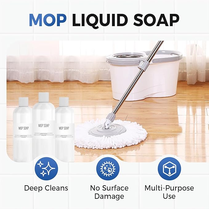 Mop Soap with Long Lasting Premium Perfume, 4X Concentrated Floor Cleaner, Multi Surface Solution, Pet Friendly, Brazilian Breeze (2pcs Brazilian Bliss Fragrance)