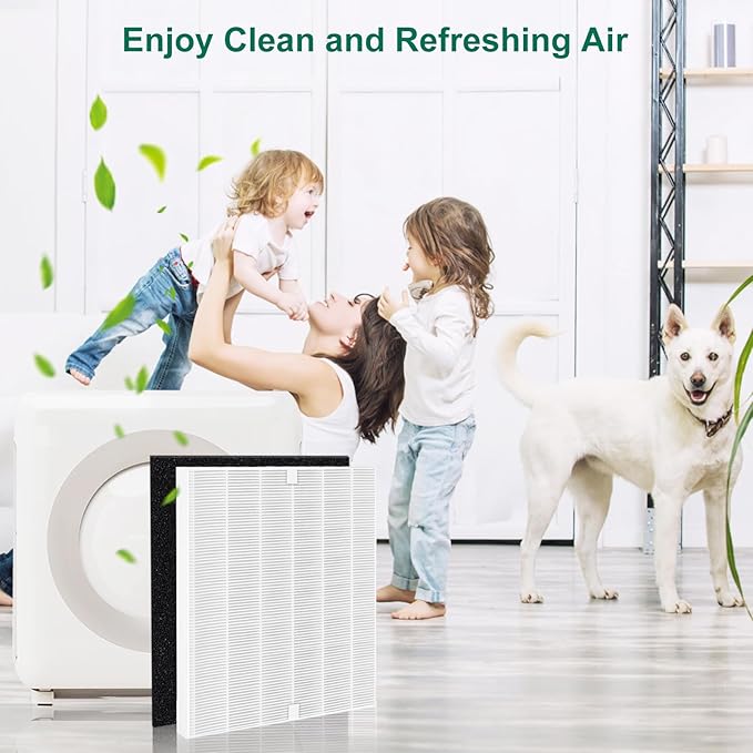 AP-1512HH Replacement Filter Compatible with Coway Airmega AP-1512HH and Airmega 200M air Puri-Fier, AP-1512HH-FP, AP-1518R, AP-1519P, 4 Filter, 4 Carbon Filters, Compared to Part #3304899