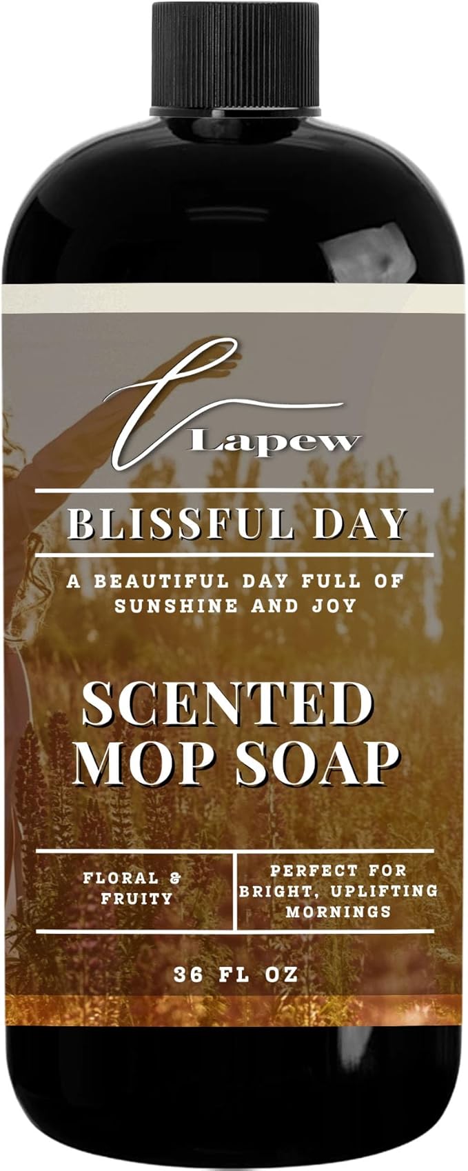 Luxury Floor Cleaner, Scented Mop Soap Concentrate | Hard Floor Cleaner for Tile, Vinyl, Laminate, LVP & Sealed Hardwood | Low-Foam, Streak-Free | 36 oz | Blissful Day