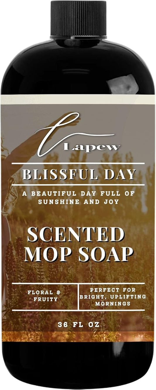 Luxury Floor Cleaner, Scented Mop Soap Concentrate | Hard Floor Cleaner for Tile, Vinyl, Laminate, LVP & Sealed Hardwood | Low-Foam, Streak-Free | 36 oz | Blissful Day